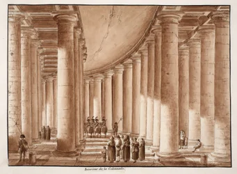 Interior de la Columnata de la Plaza de San Pedro, 1833
